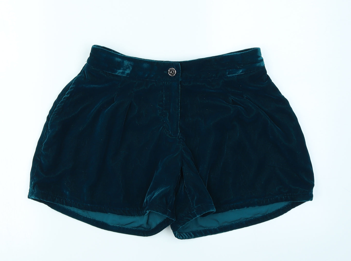 M&S Girls Green   Sailor Shorts Size 11-12 Years