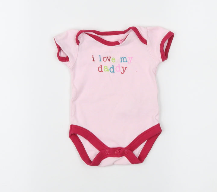 Mothercare Girls Pink   Ringer T-Shirt Size Newborn