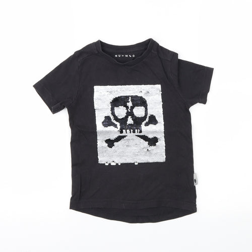 Nutmeg Boys Black   Basic T-Shirt Size 3-4 Years