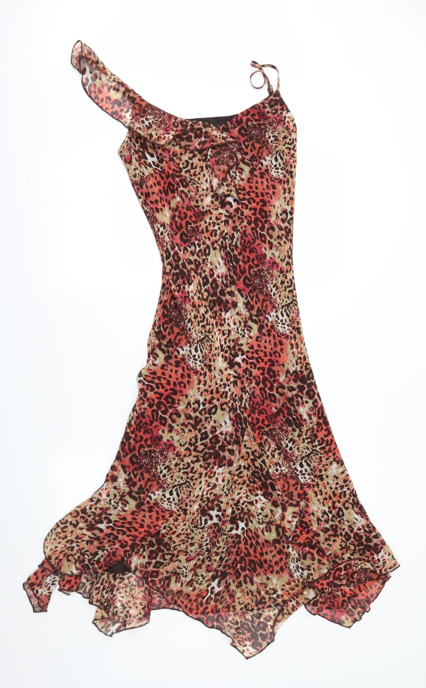 Per Una Womens Brown Animal Print  Fit & Flare  Size 10