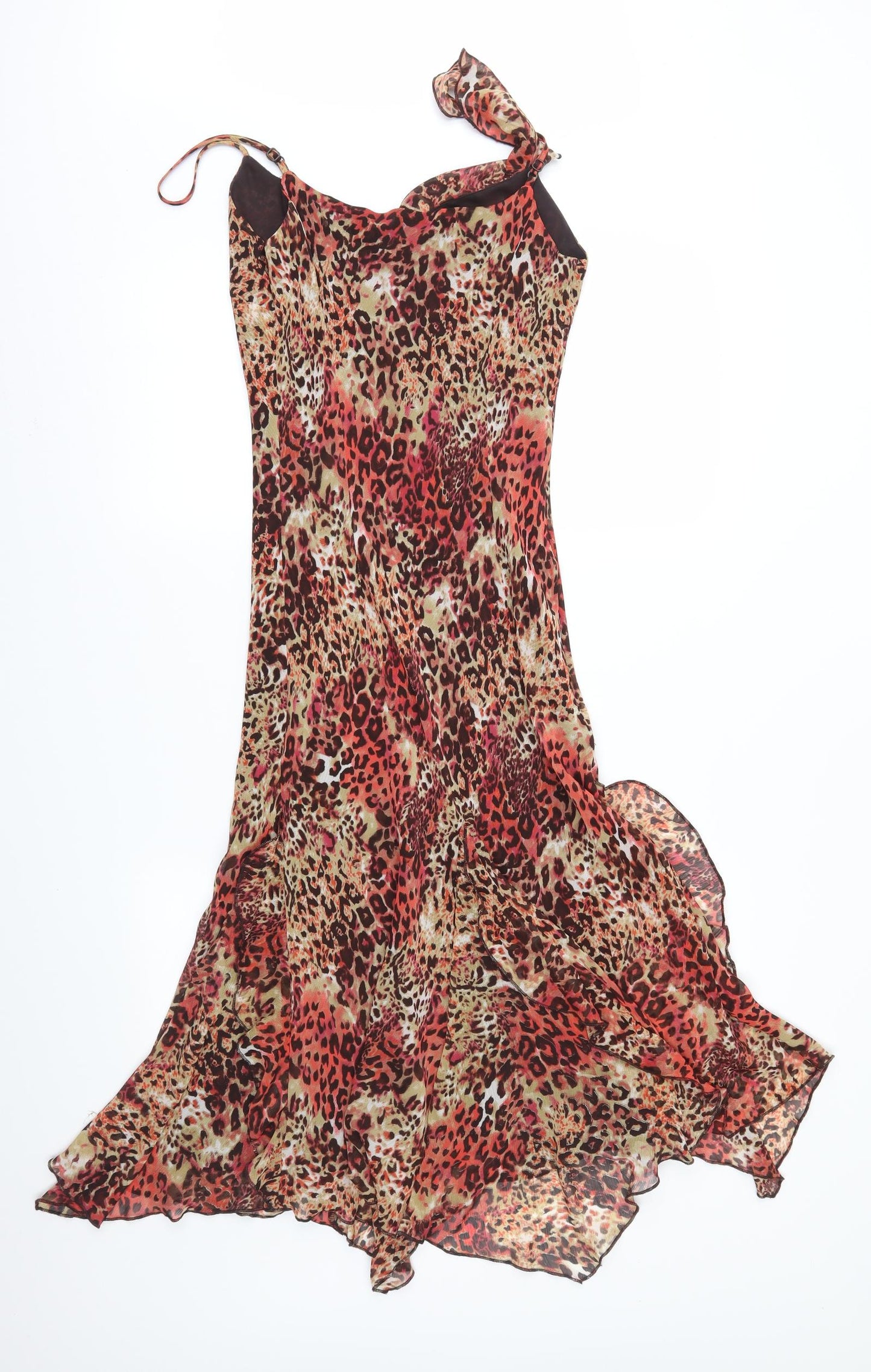 Per Una Womens Brown Animal Print  Fit & Flare  Size 10