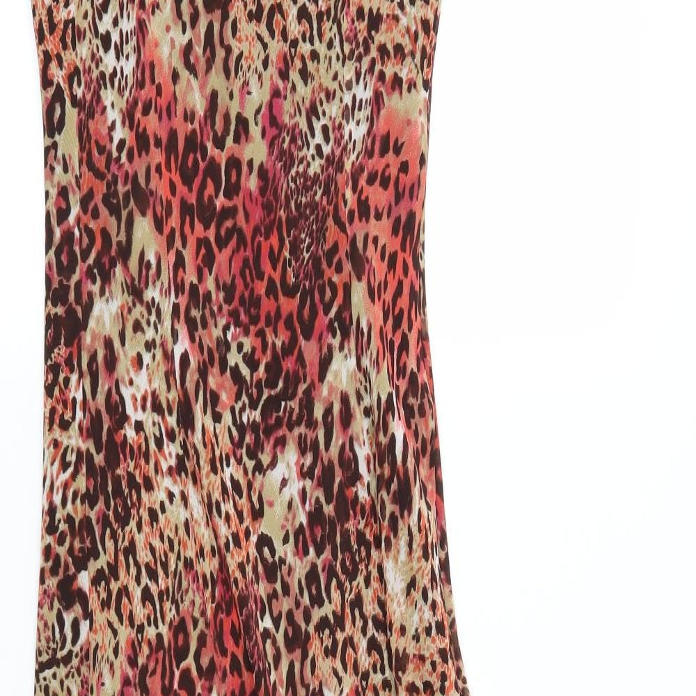 Per Una Womens Brown Animal Print  Fit & Flare  Size 10