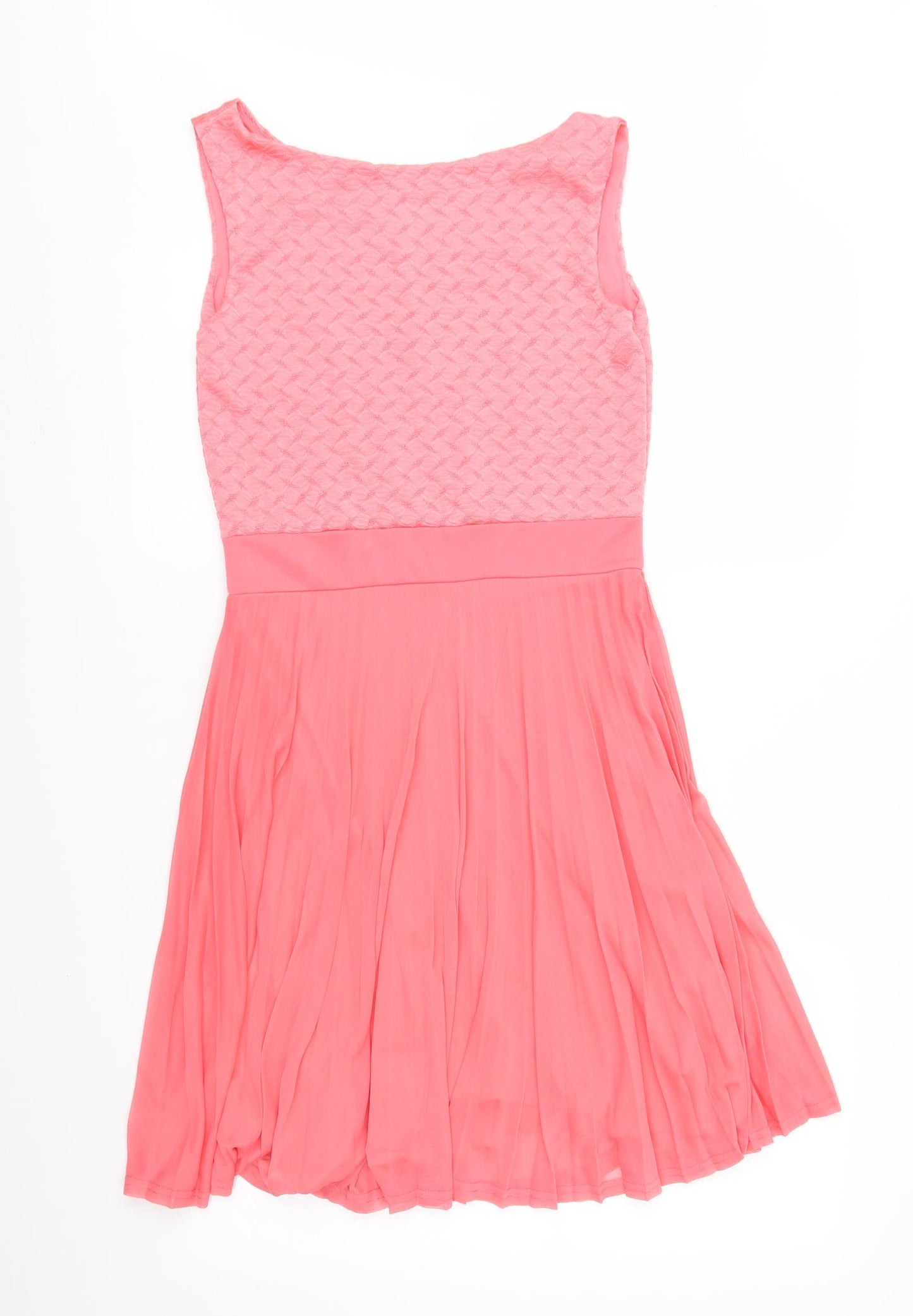 Jane Norman Womens Pink Geometric  Fit & Flare  Size 12