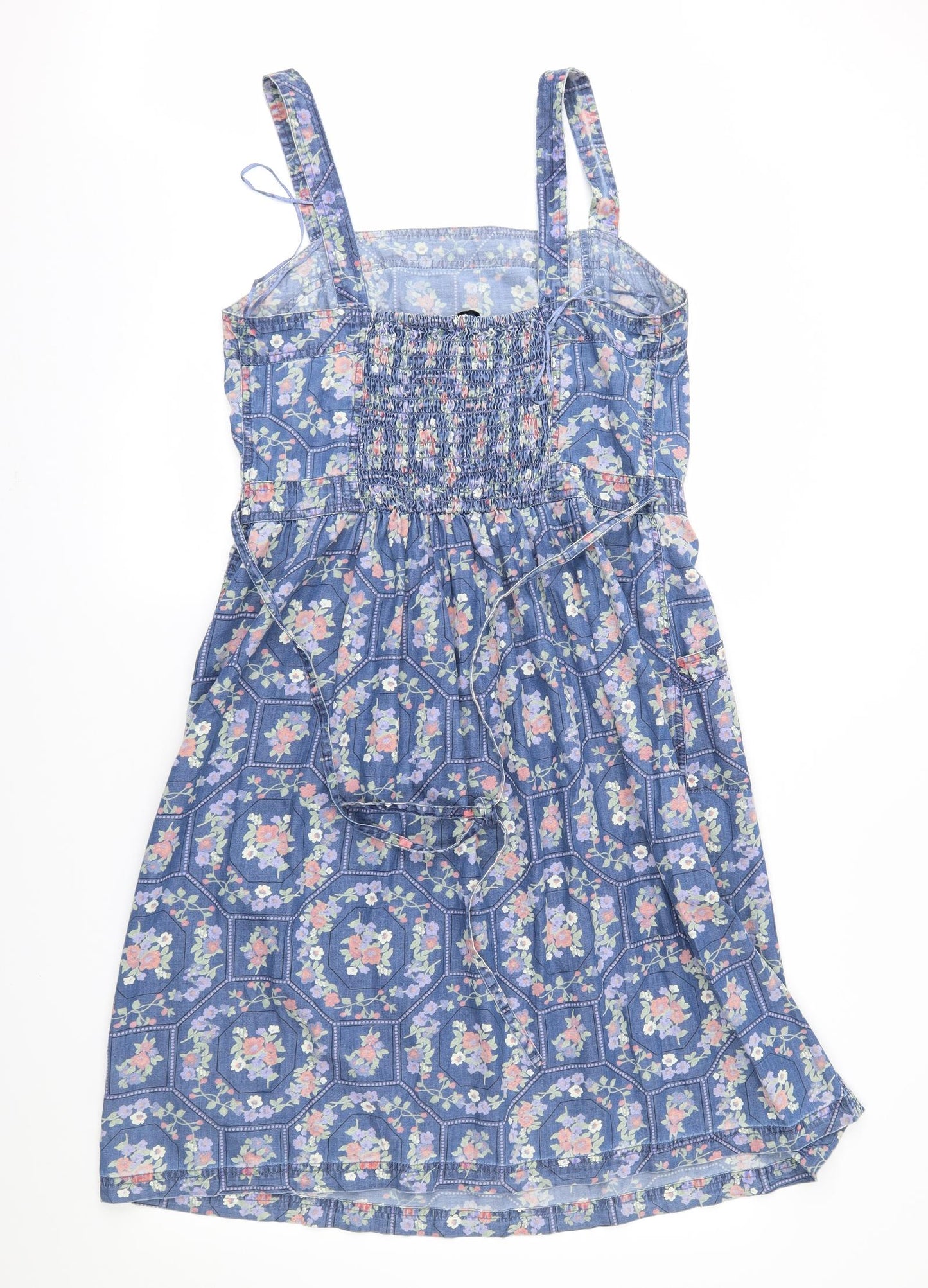 TU Womens Blue Floral  Fit & Flare  Size 14