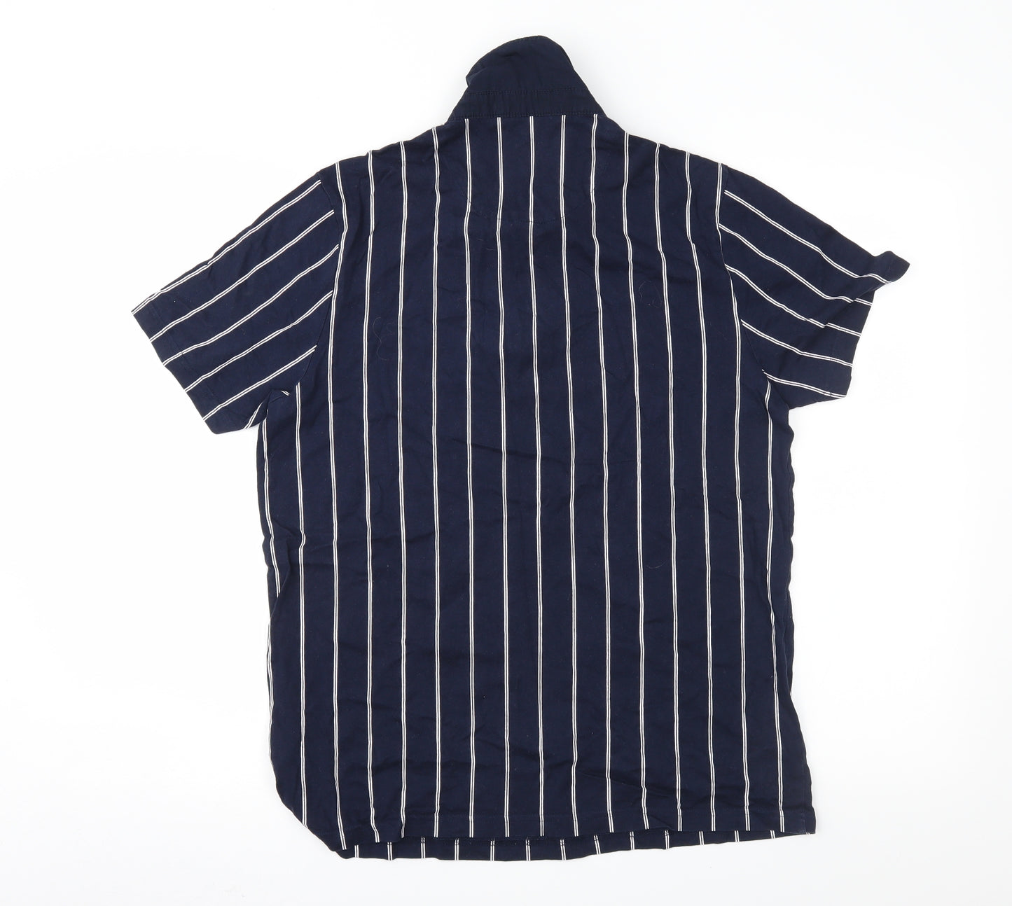 Marks and Spencer Mens Blue Striped   Polo Size M