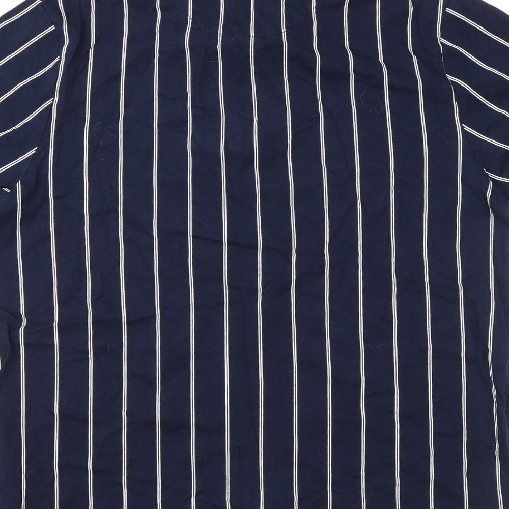 Marks and Spencer Mens Blue Striped   Polo Size M