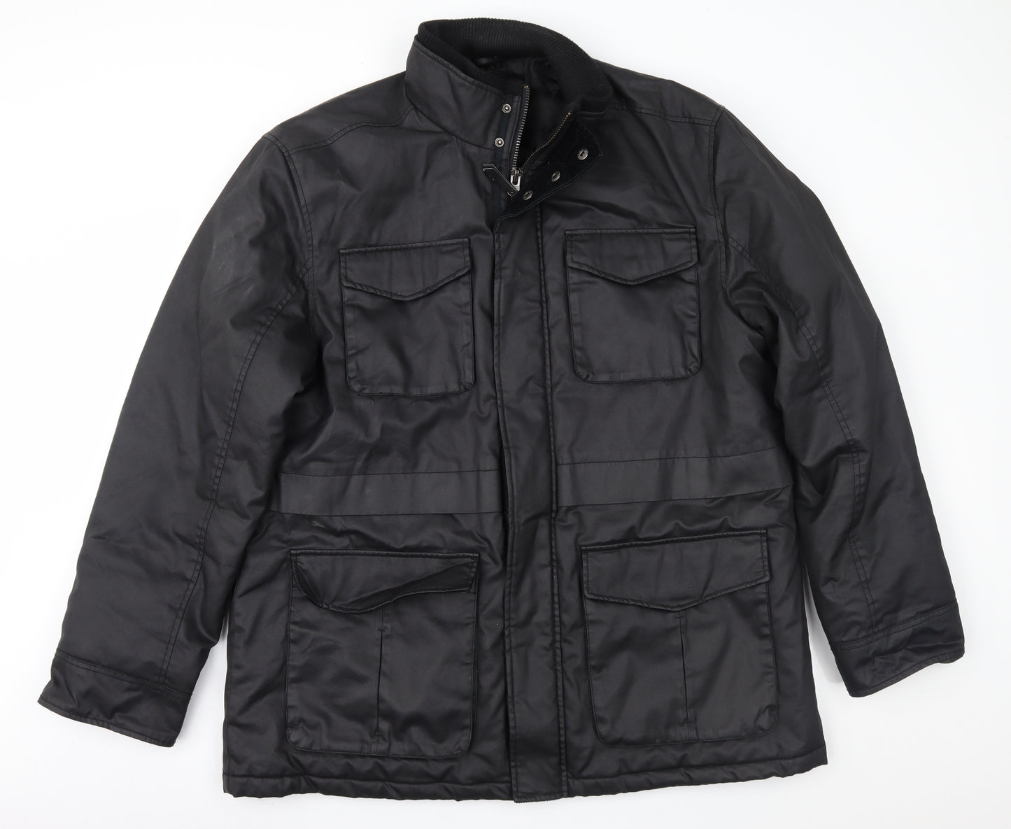 TU Mens Black   Jacket Coat Size XL