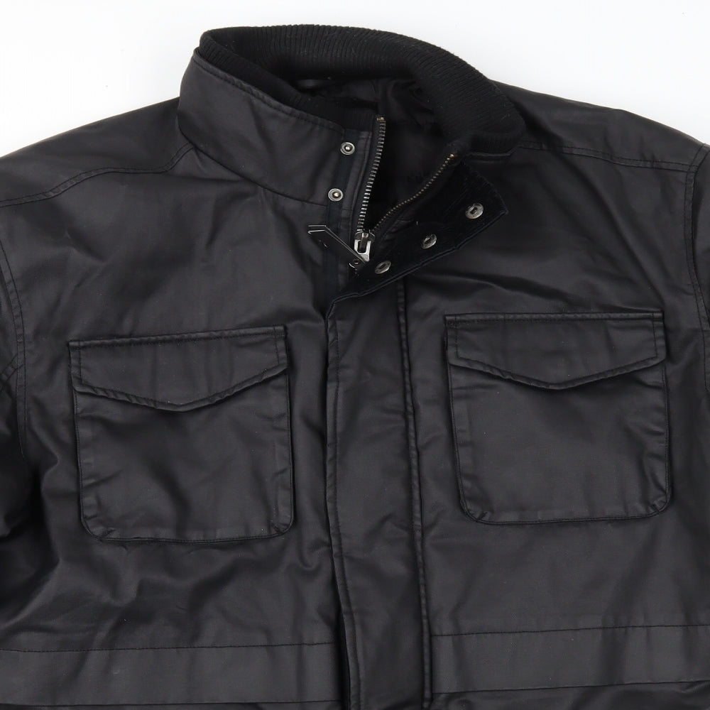TU Mens Black   Jacket Coat Size XL