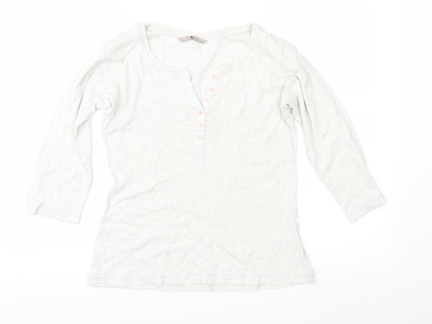 TU Womens Grey   Basic T-Shirt Size 10