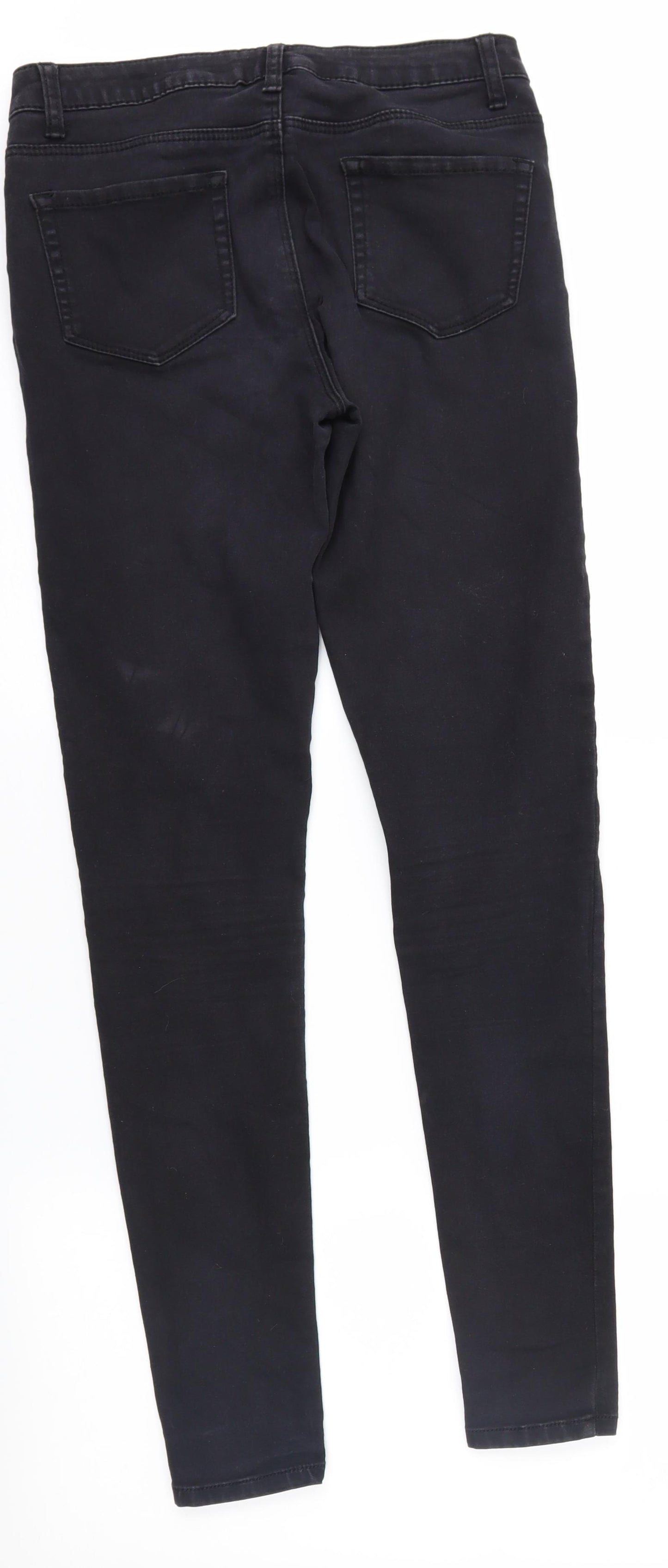 Denim & Co. Womens Black  Denim Skinny Jeans Size 12 L30 in