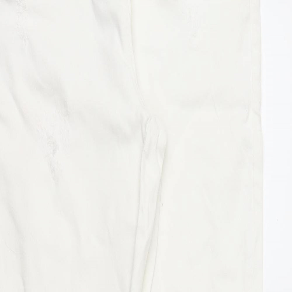 Papaya Womens White  Denim Straight Jeans Size 14 L30 in