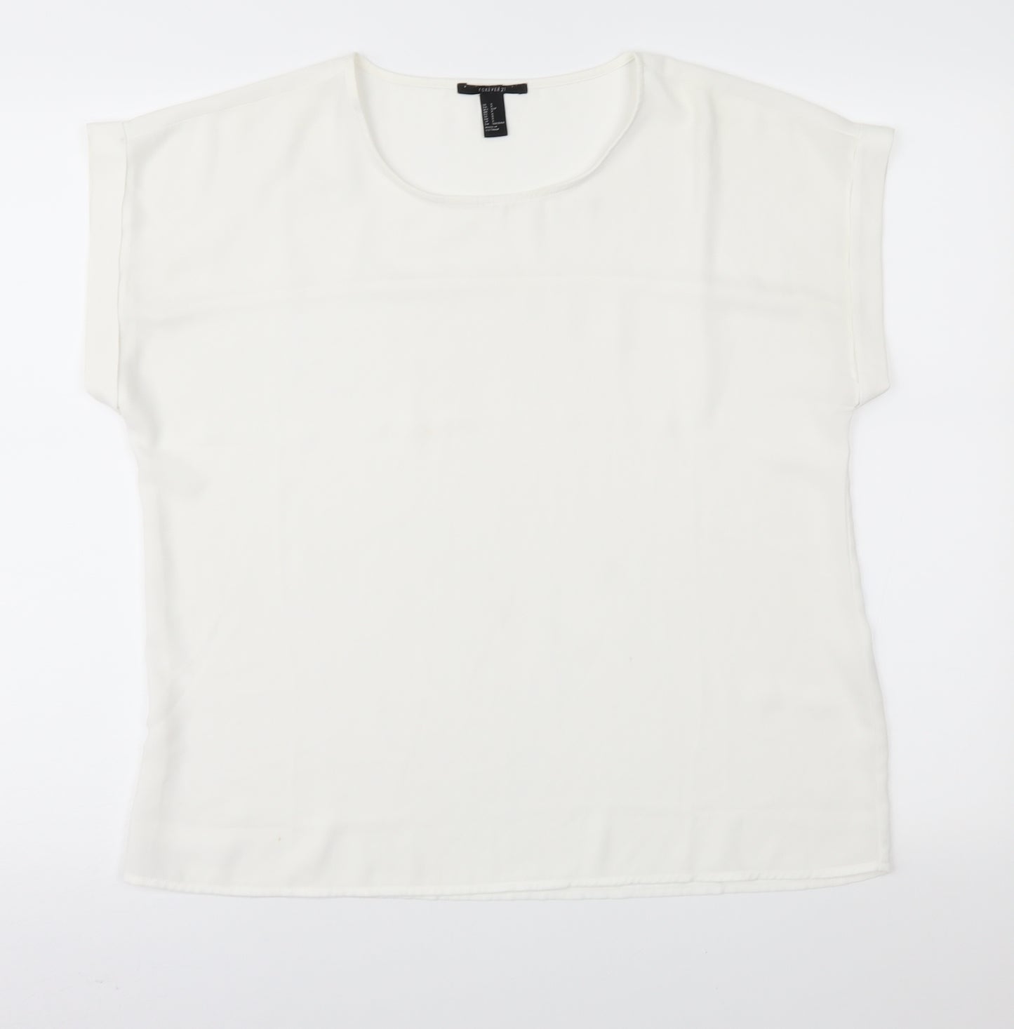 FOREVER 21 Womens White   Basic Blouse Size S