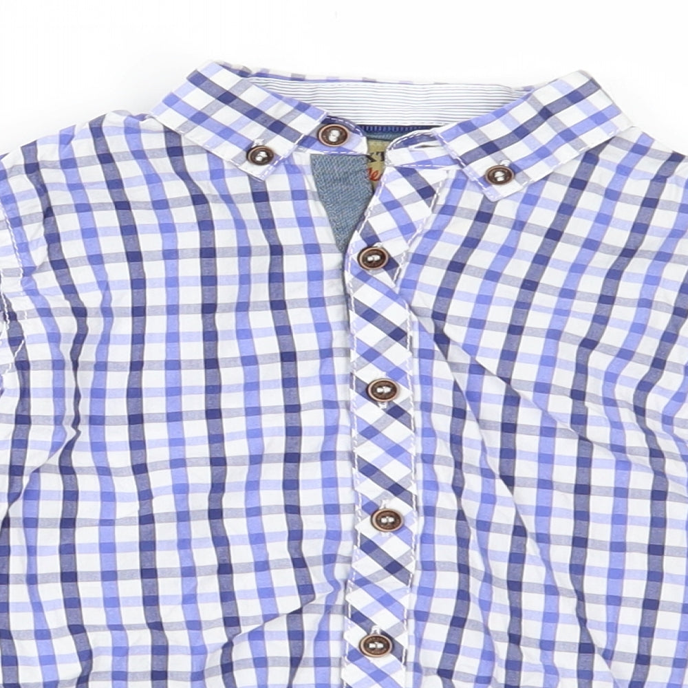 NEXT Boys Blue Check  Basic Button-Up Size 2-3 Years
