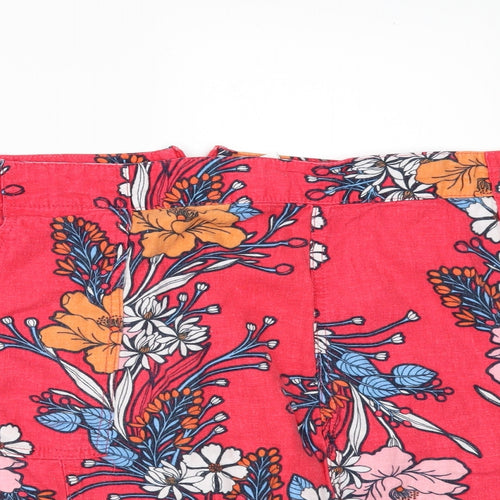 NEXT Womens Red Floral  Mini Skirt Size 22