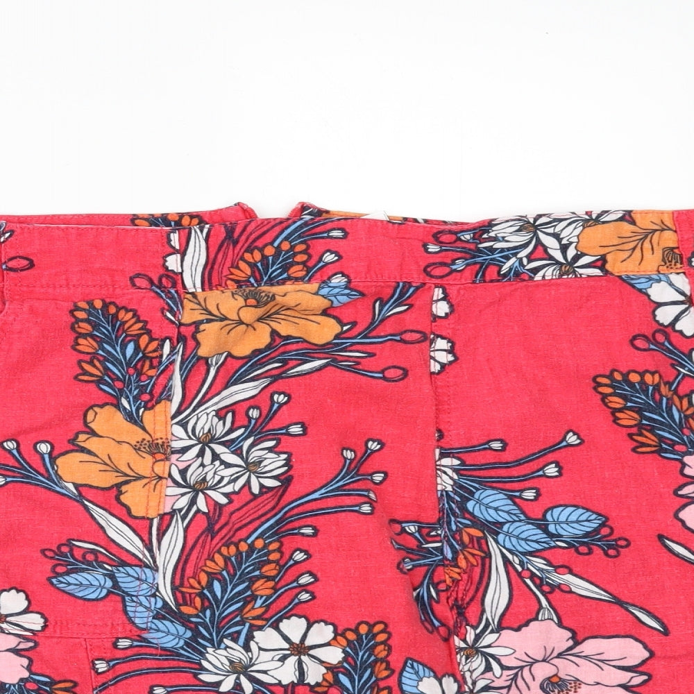 NEXT Womens Red Floral  Mini Skirt Size 22