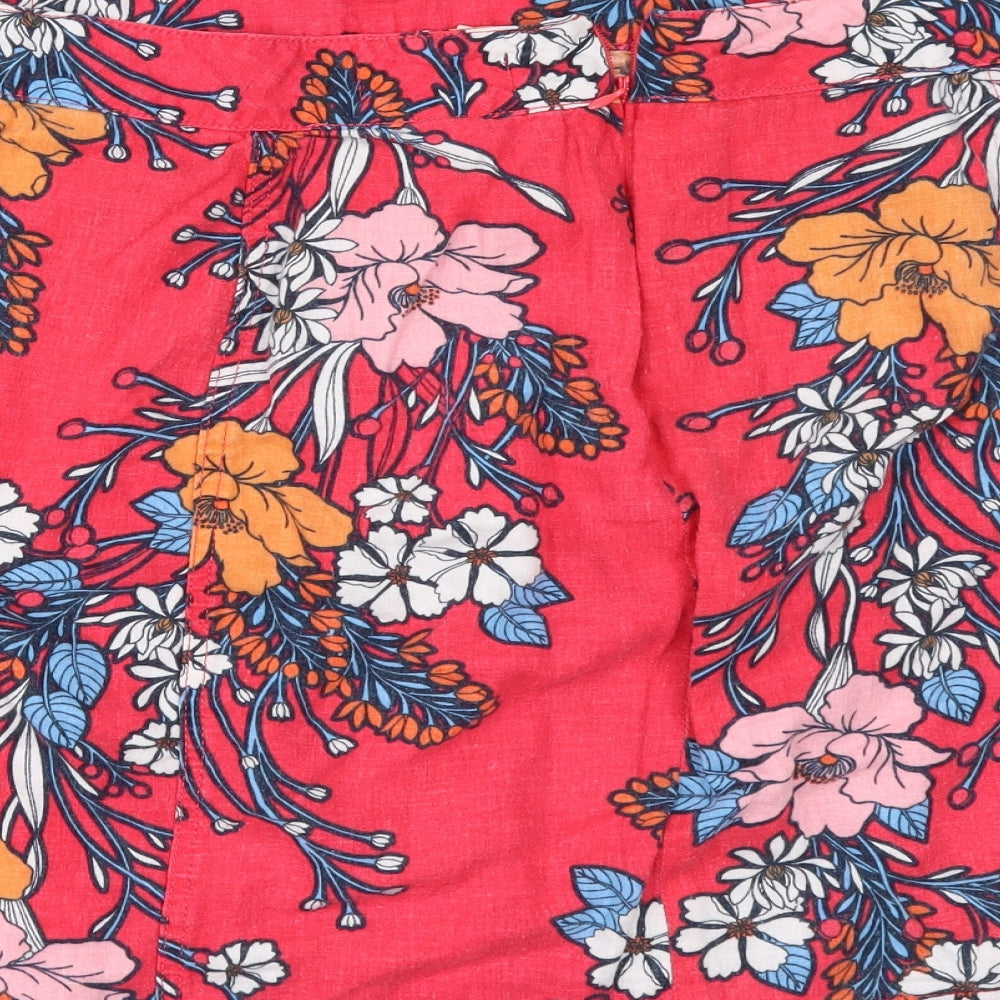 NEXT Womens Red Floral  Mini Skirt Size 22