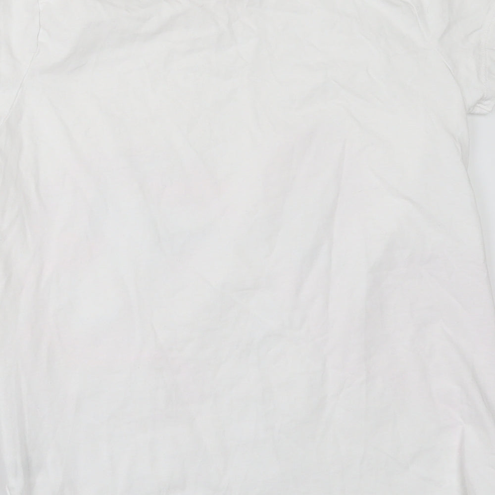 F&F Girls White   Basic T-Shirt Size 12-13 Years  - unicorn