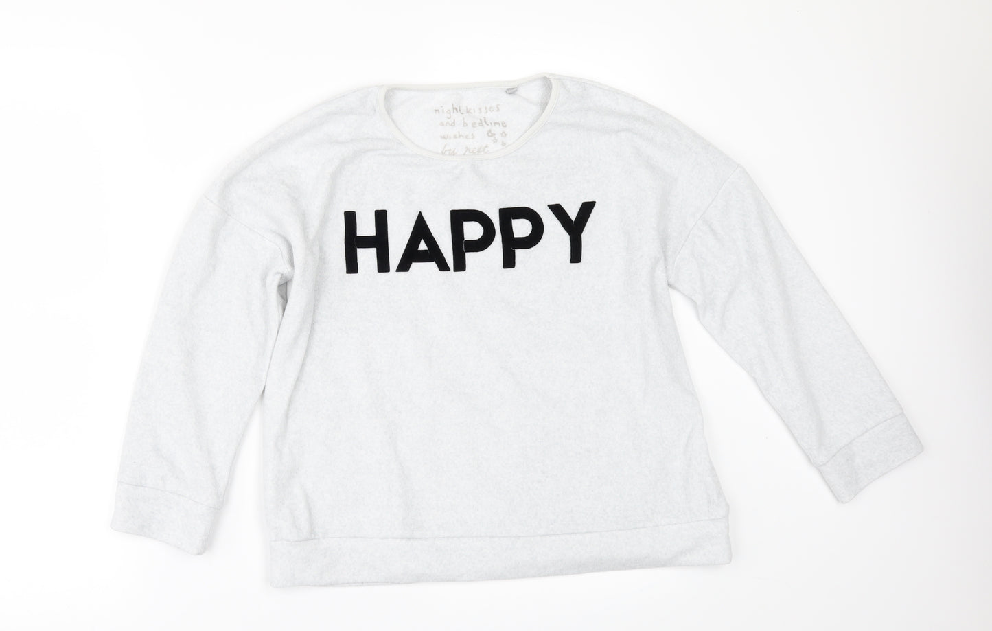 NEXT Girls Grey Solid  Top Pyjama Top Size 11 Years  - happy