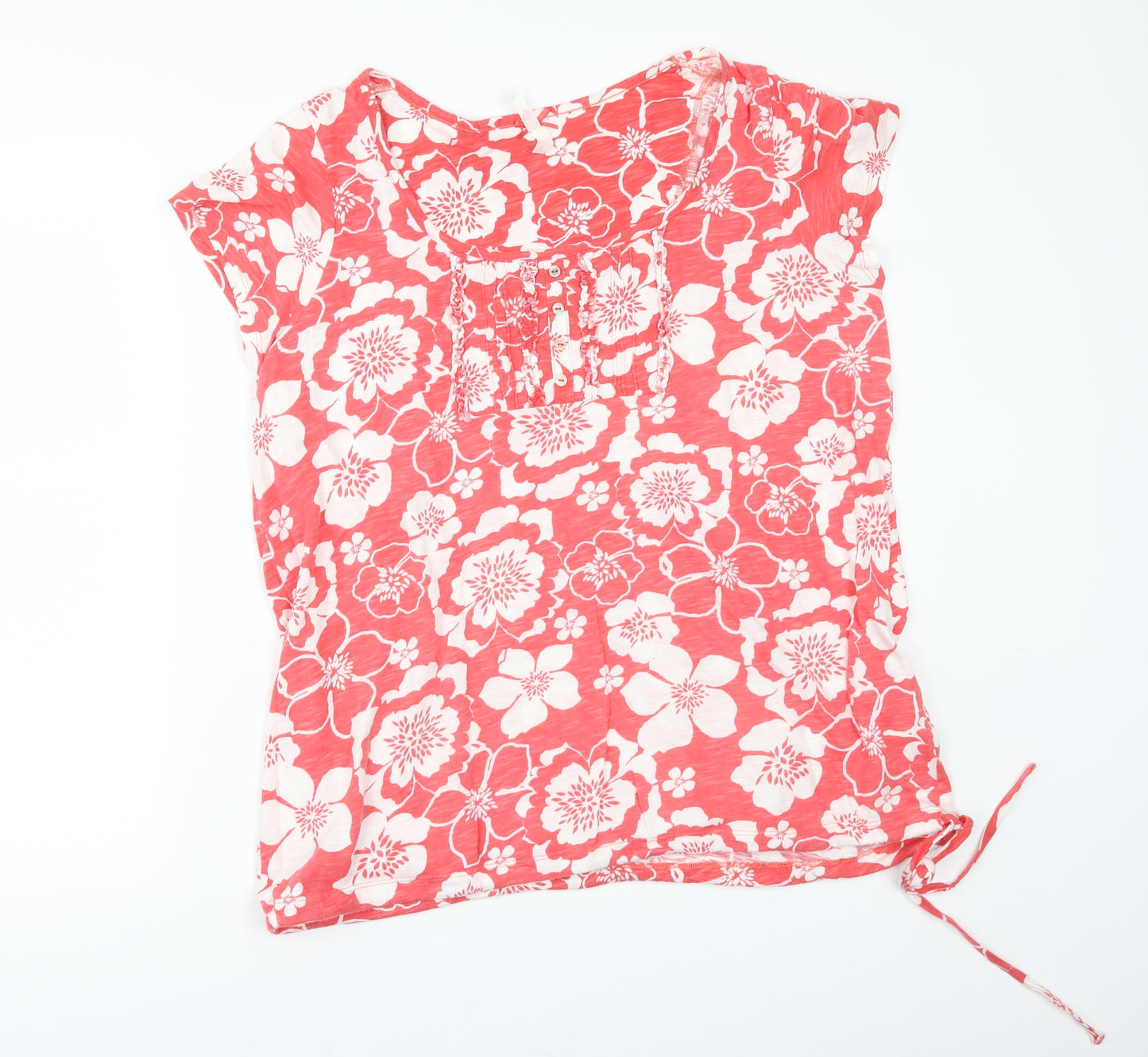 NEXT Womens Orange Floral  Basic T-Shirt Size 16