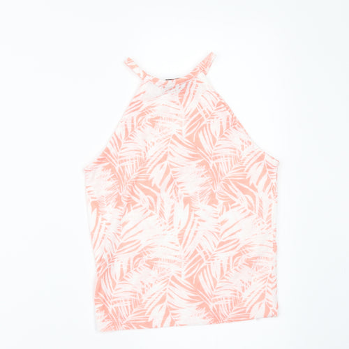 Primark Womens White Floral  Basic T-Shirt Size 4
