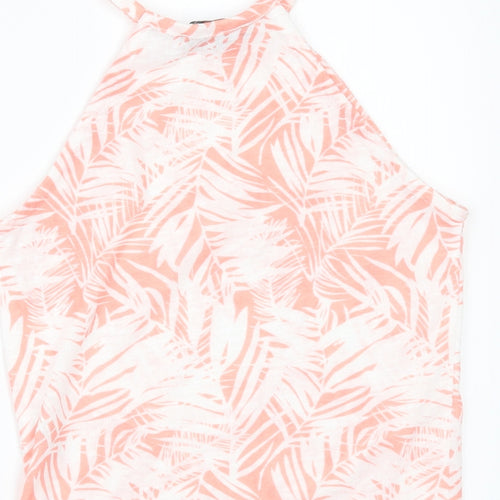 Primark Womens White Floral  Basic T-Shirt Size 4