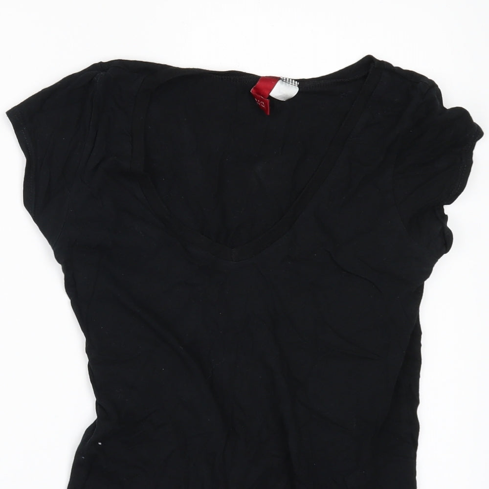 Divided by H&M Womens Black   Basic T-Shirt Size 8