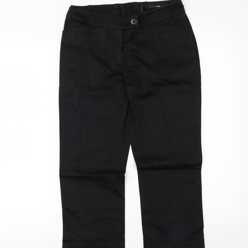 H&M Womens Black   Cropped Trousers Size 8 L21 in