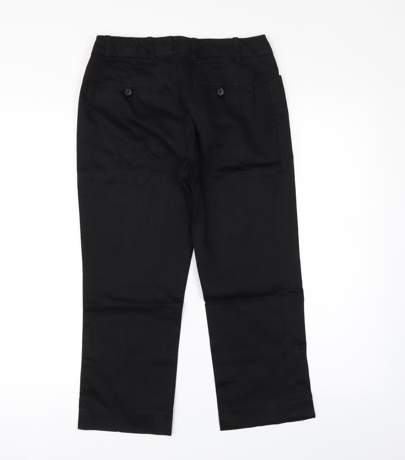 H&M Womens Black   Cropped Trousers Size 8 L21 in