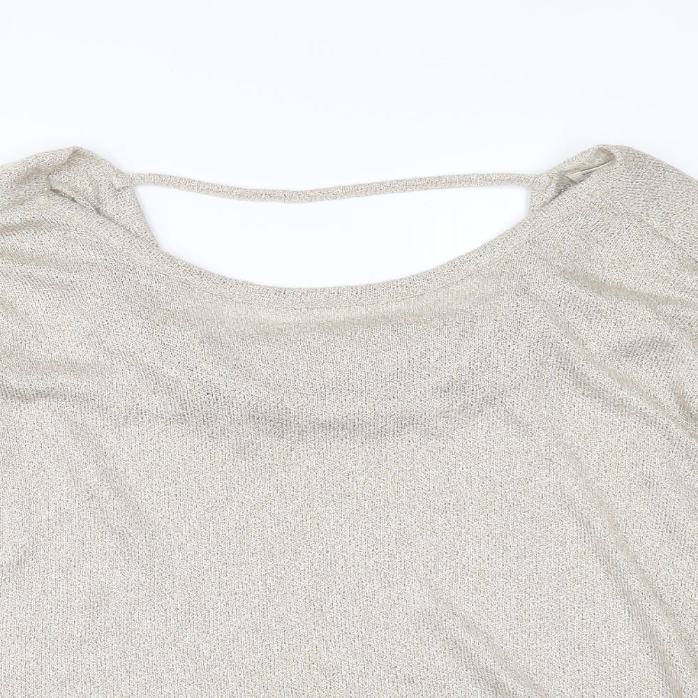River Island Womens Gold   Pullover Jumper Size 14