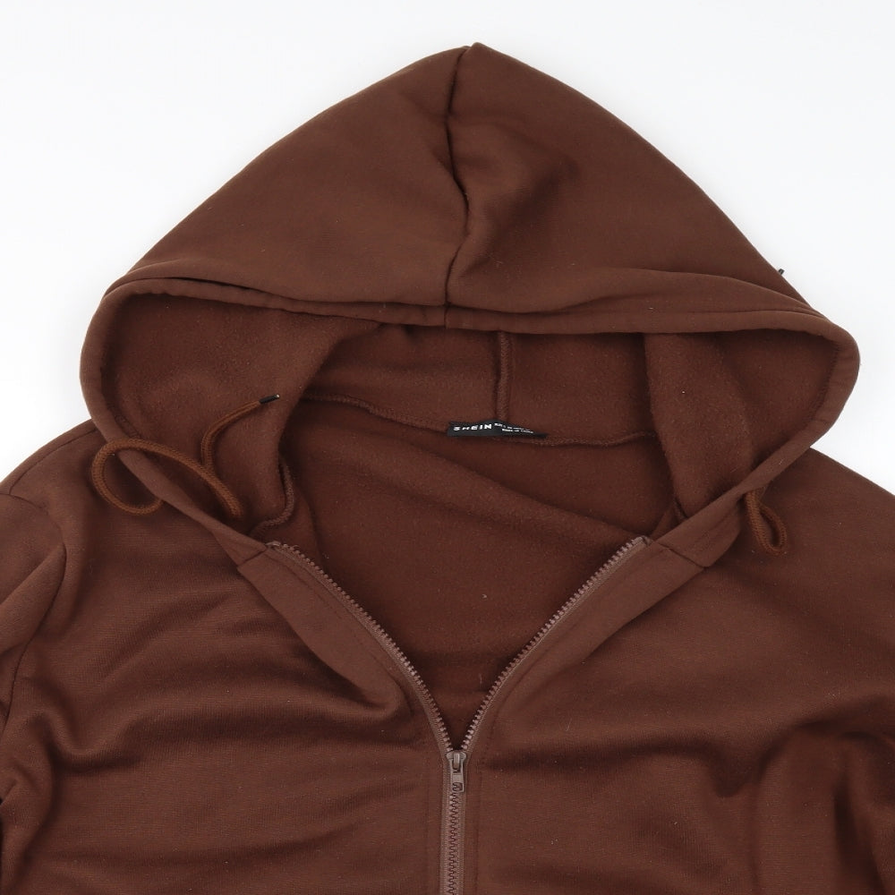 SheIn Womens Brown   Full Zip Hoodie Size L