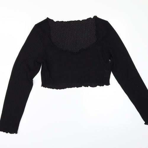 SheIn Womens Black   Cropped T-Shirt Size L