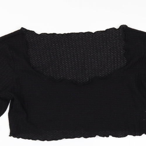 SheIn Womens Black   Cropped T-Shirt Size L