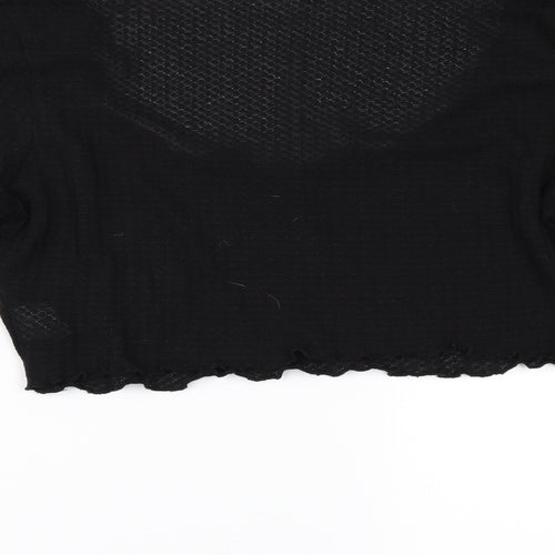 SheIn Womens Black   Cropped T-Shirt Size L