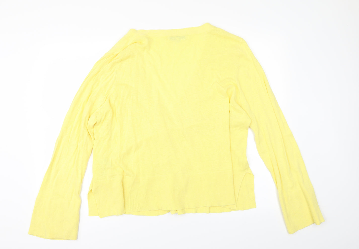 NEXT Womens Yellow   Cardigan Jumper Size 18  - flared sleeves