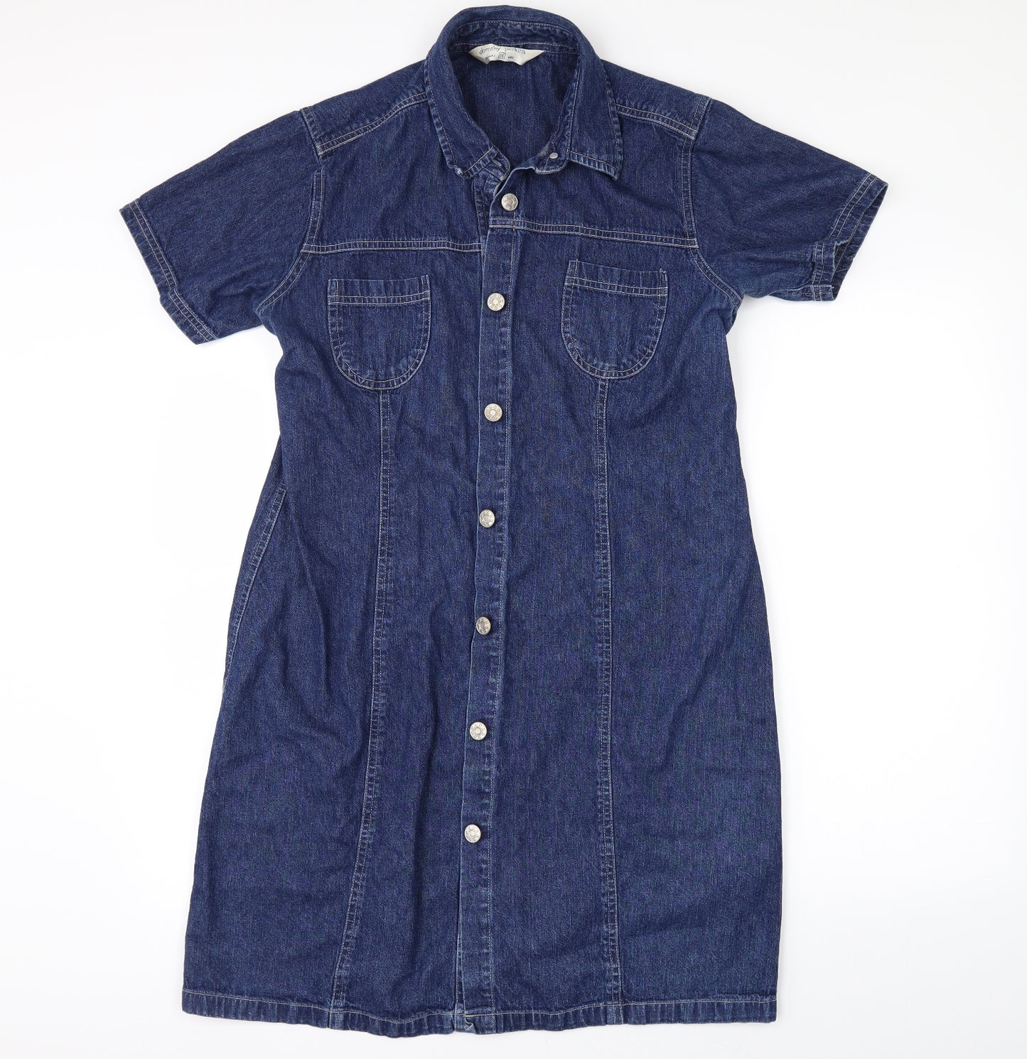Dorothy Perkins Womens Blue  Denim Shirt Dress  Size 16
