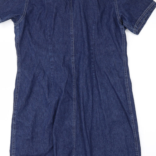 Dorothy Perkins Womens Blue  Denim Shirt Dress  Size 16