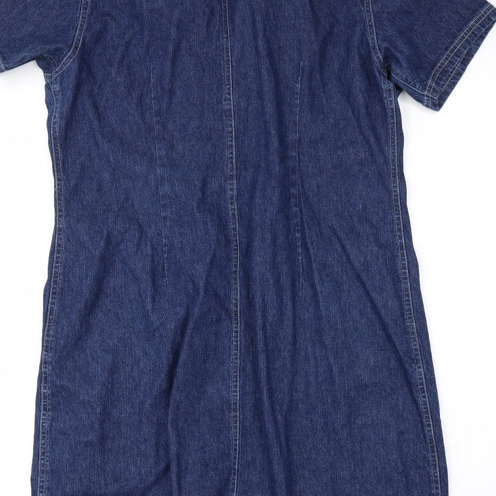 Dorothy Perkins Womens Blue  Denim Shirt Dress  Size 16