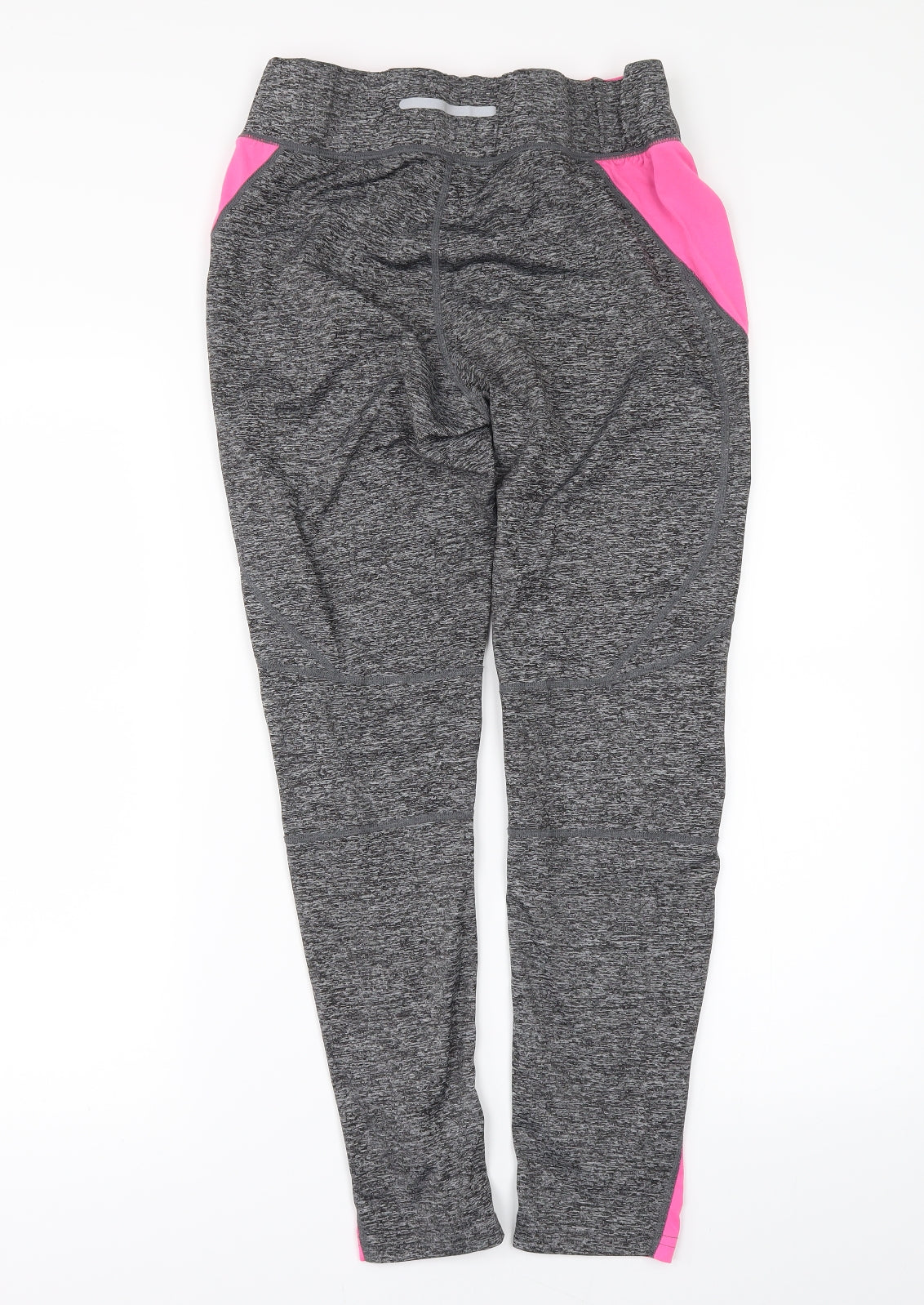 TONETIME Womens Grey   Compression Leggings Size 16 L27 in