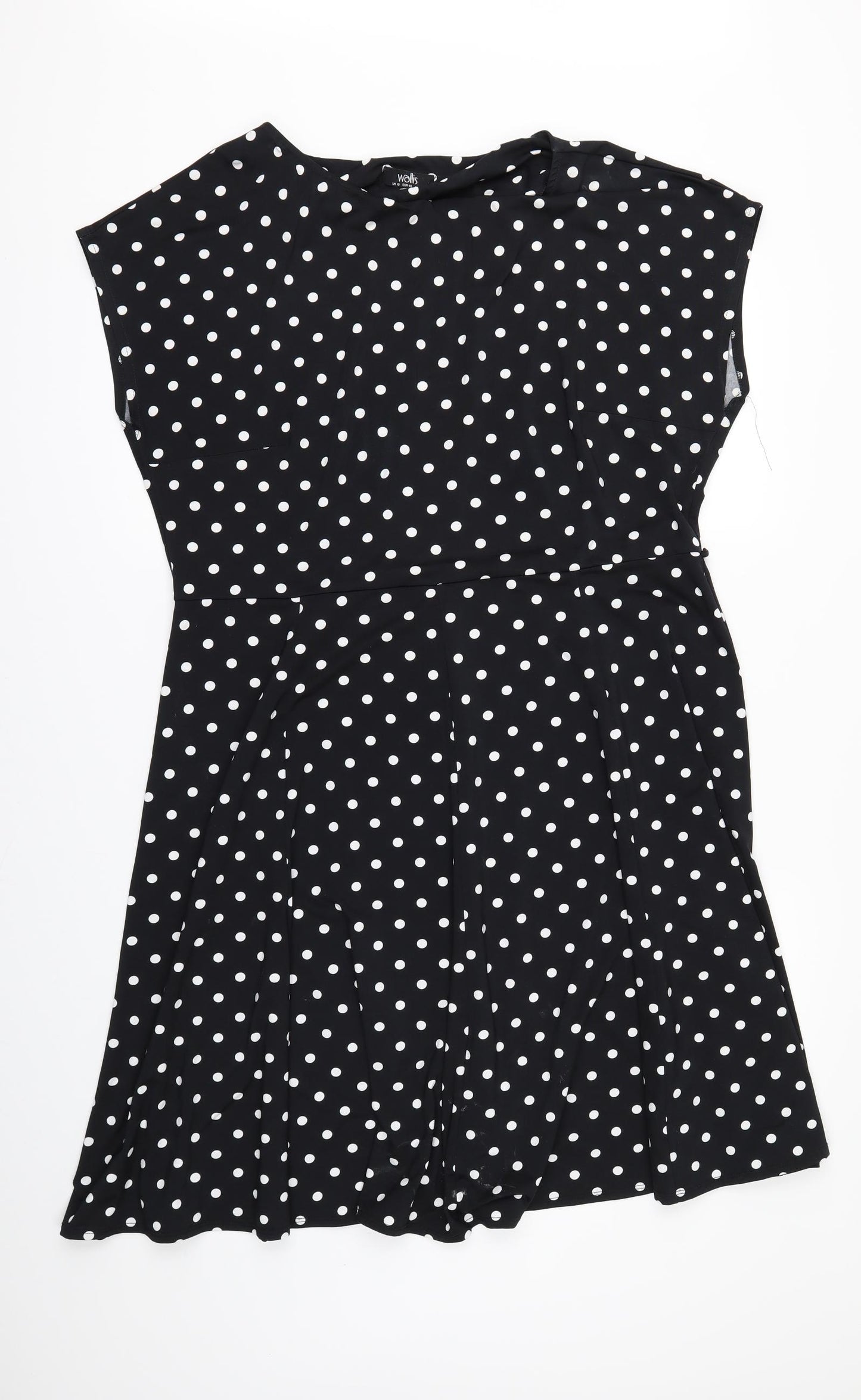 Walls Womens Black Polka Dot  Skater Dress  Size 20