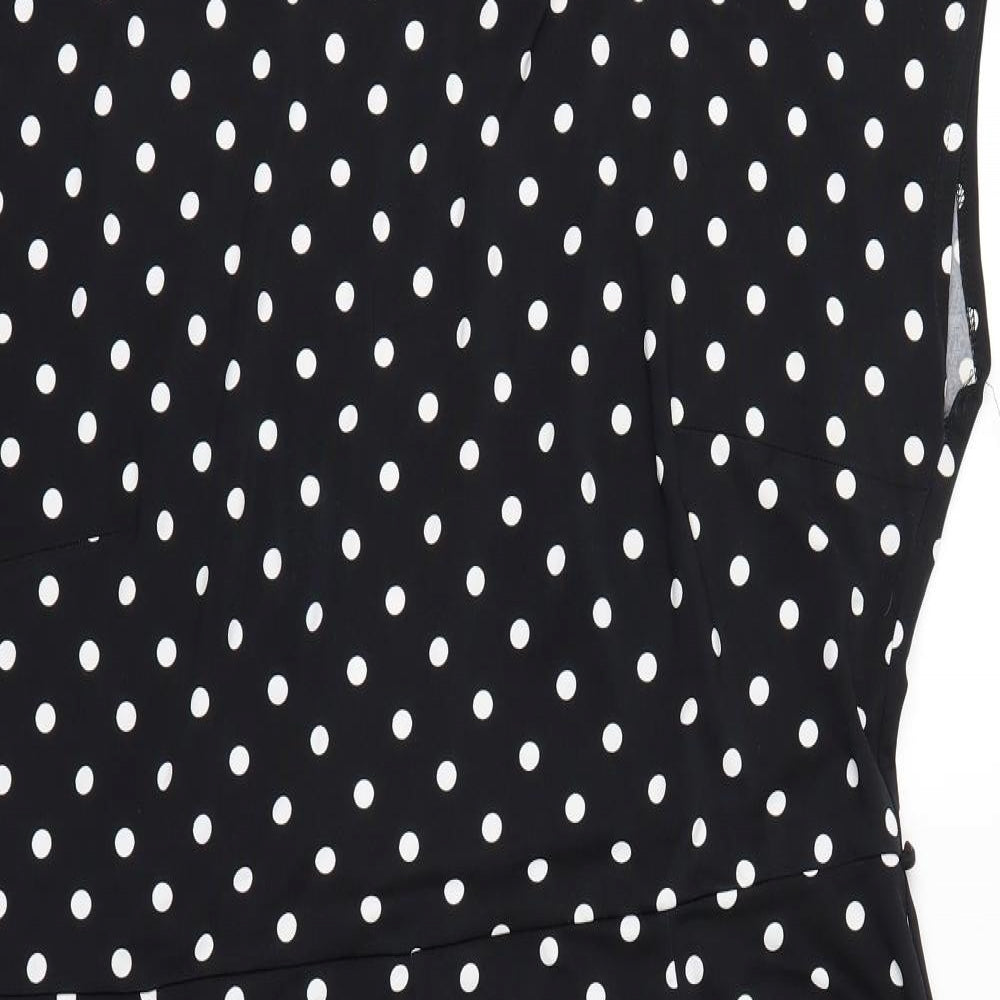 Walls Womens Black Polka Dot  Skater Dress  Size 20