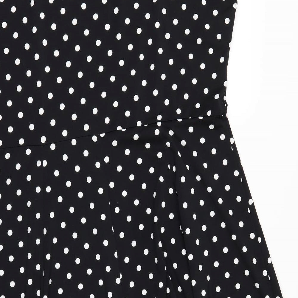 Walls Womens Black Polka Dot  Skater Dress  Size 20