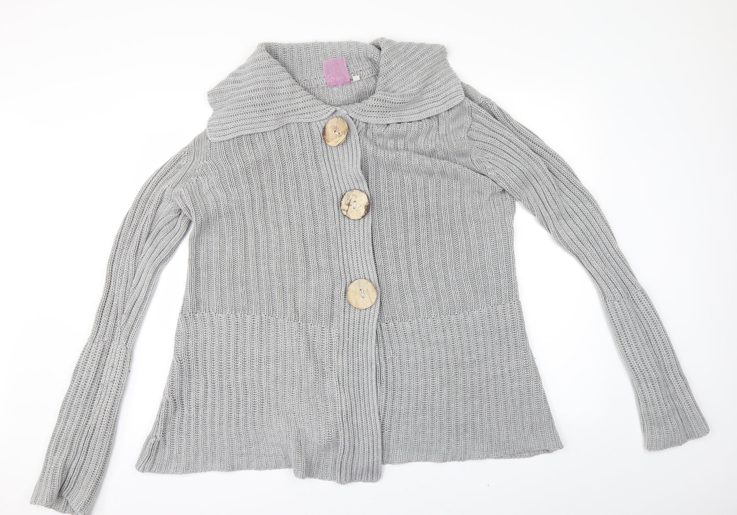 Preworn Womens Grey   Cardigan Jumper Size L