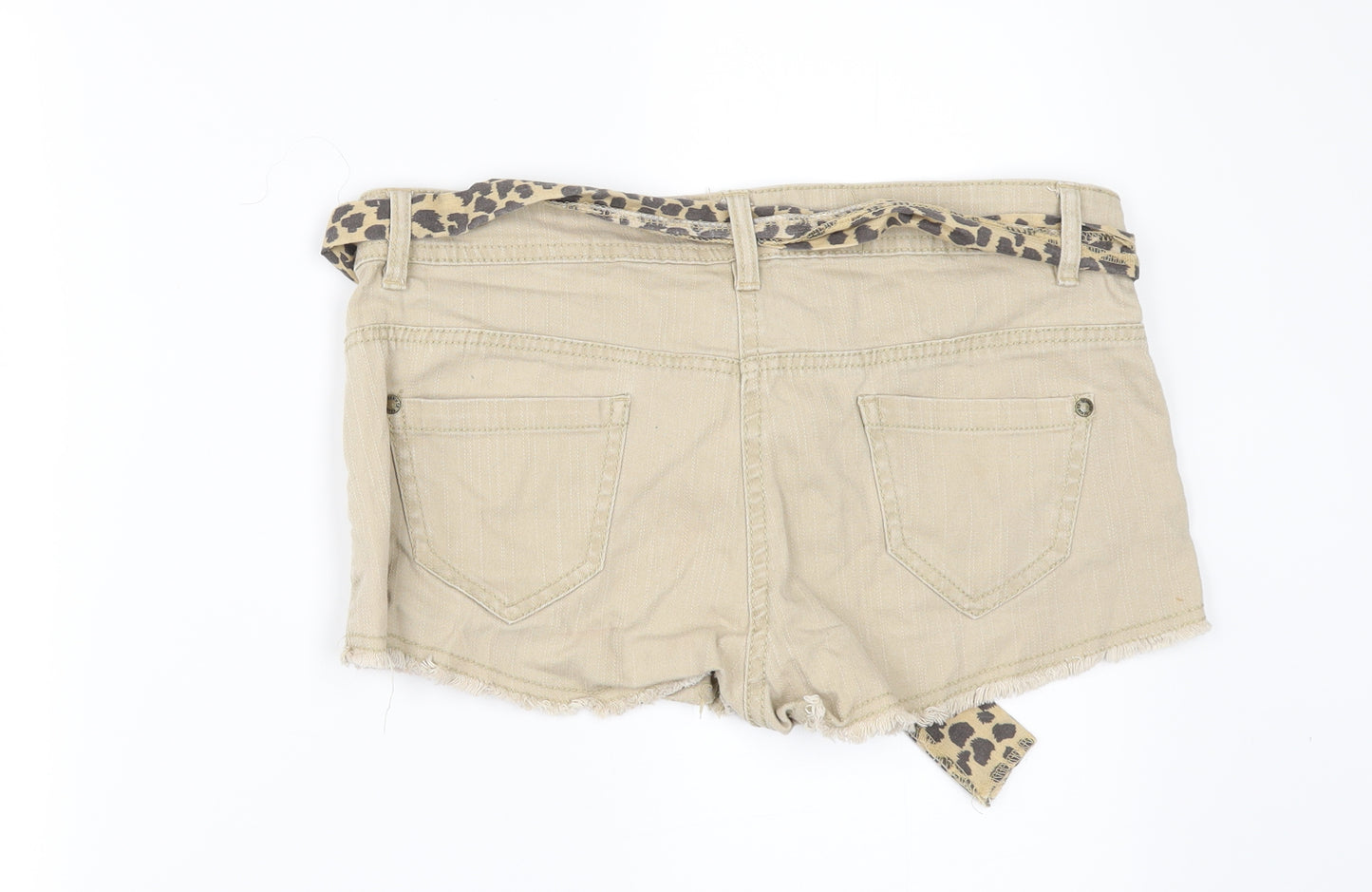 Denim & Co. Womens Beige  Denim Cut-Off Shorts Size 10