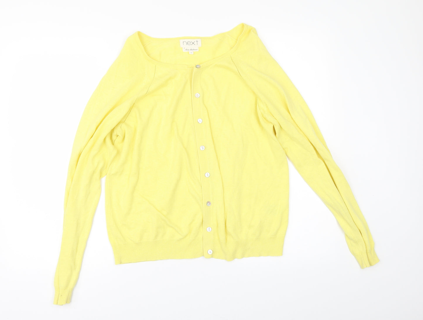 NEXT Womens Yellow   Cardigan Jumper Size 16