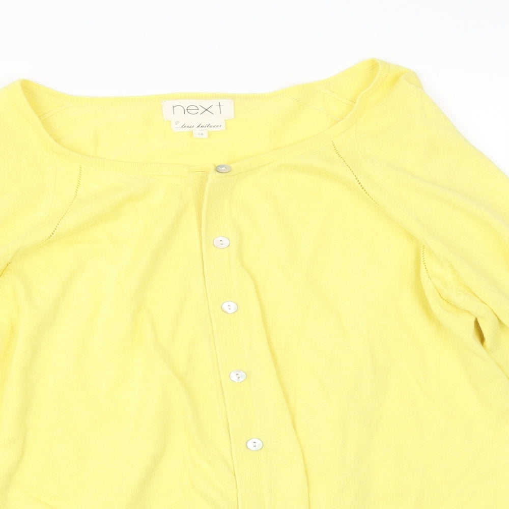 NEXT Womens Yellow   Cardigan Jumper Size 16