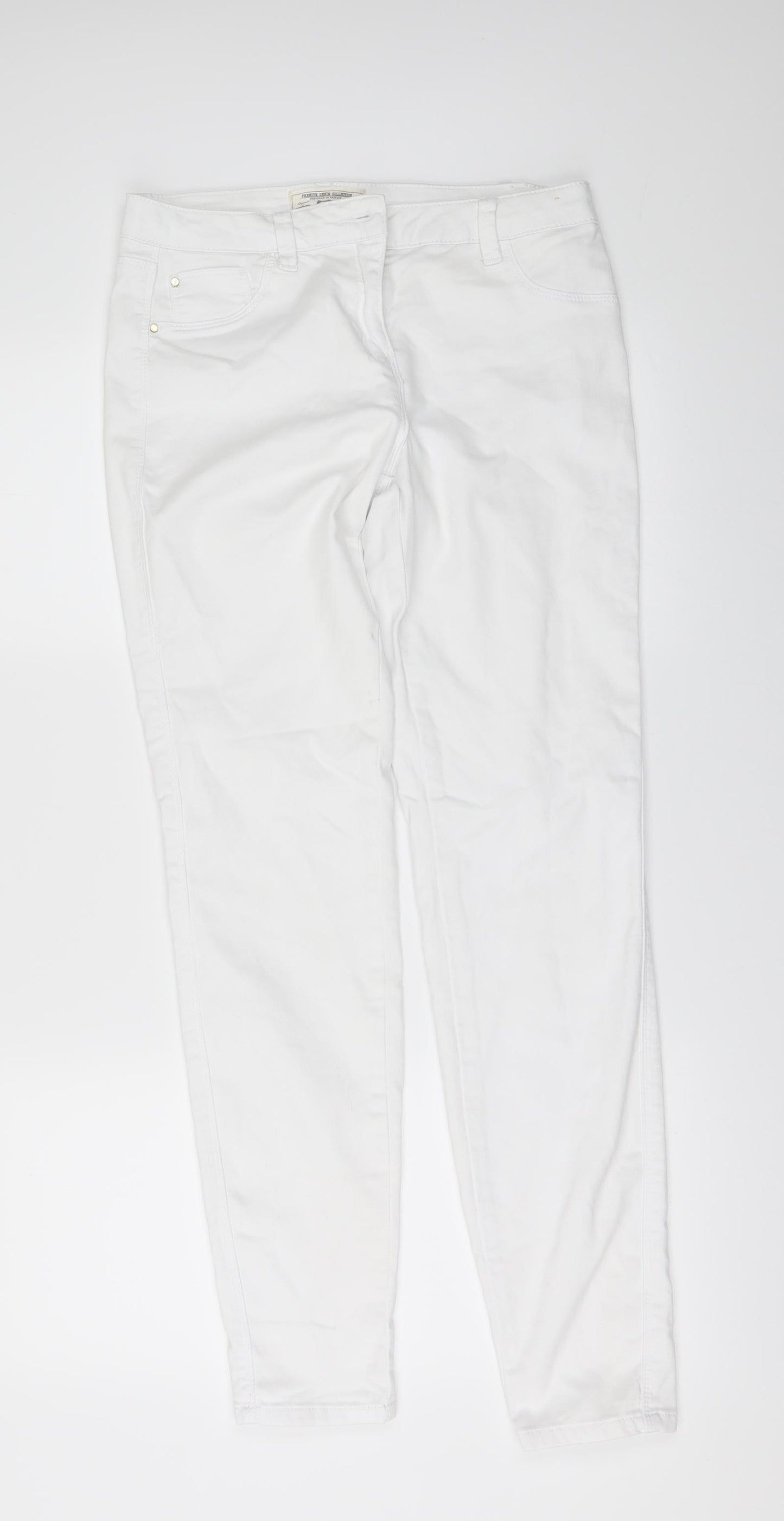 Matalan Womens White  Denim Skinny Jeans Size 10 L30 in