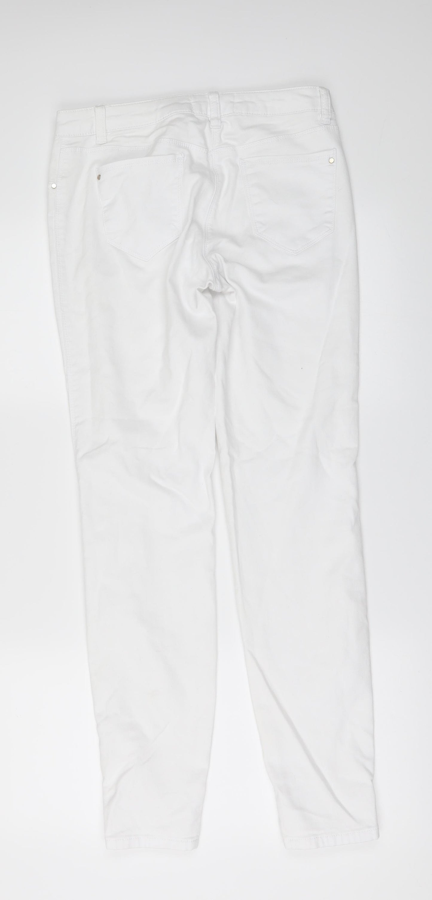 Matalan Womens White  Denim Skinny Jeans Size 10 L30 in