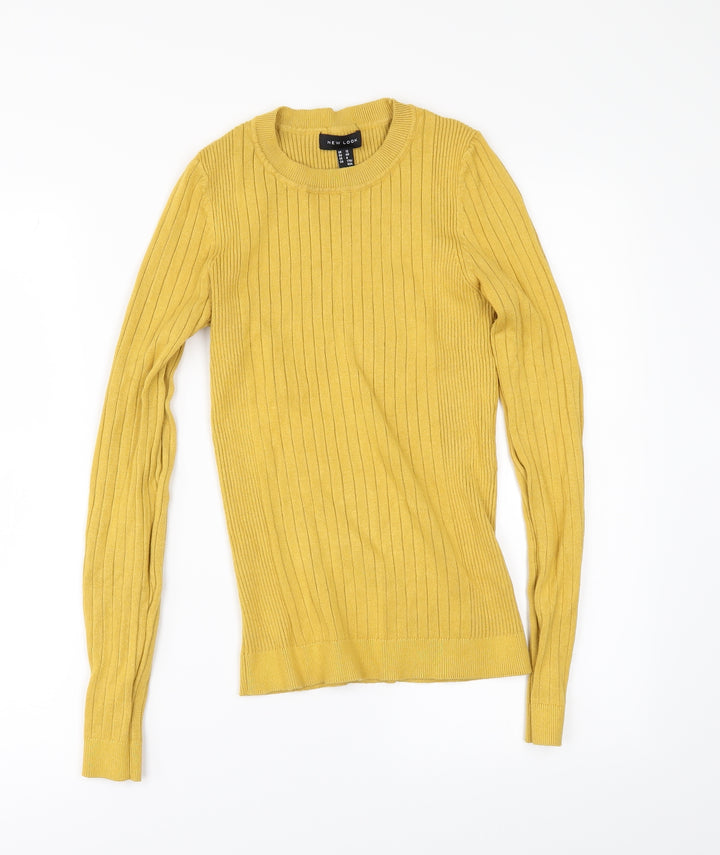 New Look Womens Yellow   Pullover Jumper Size 12