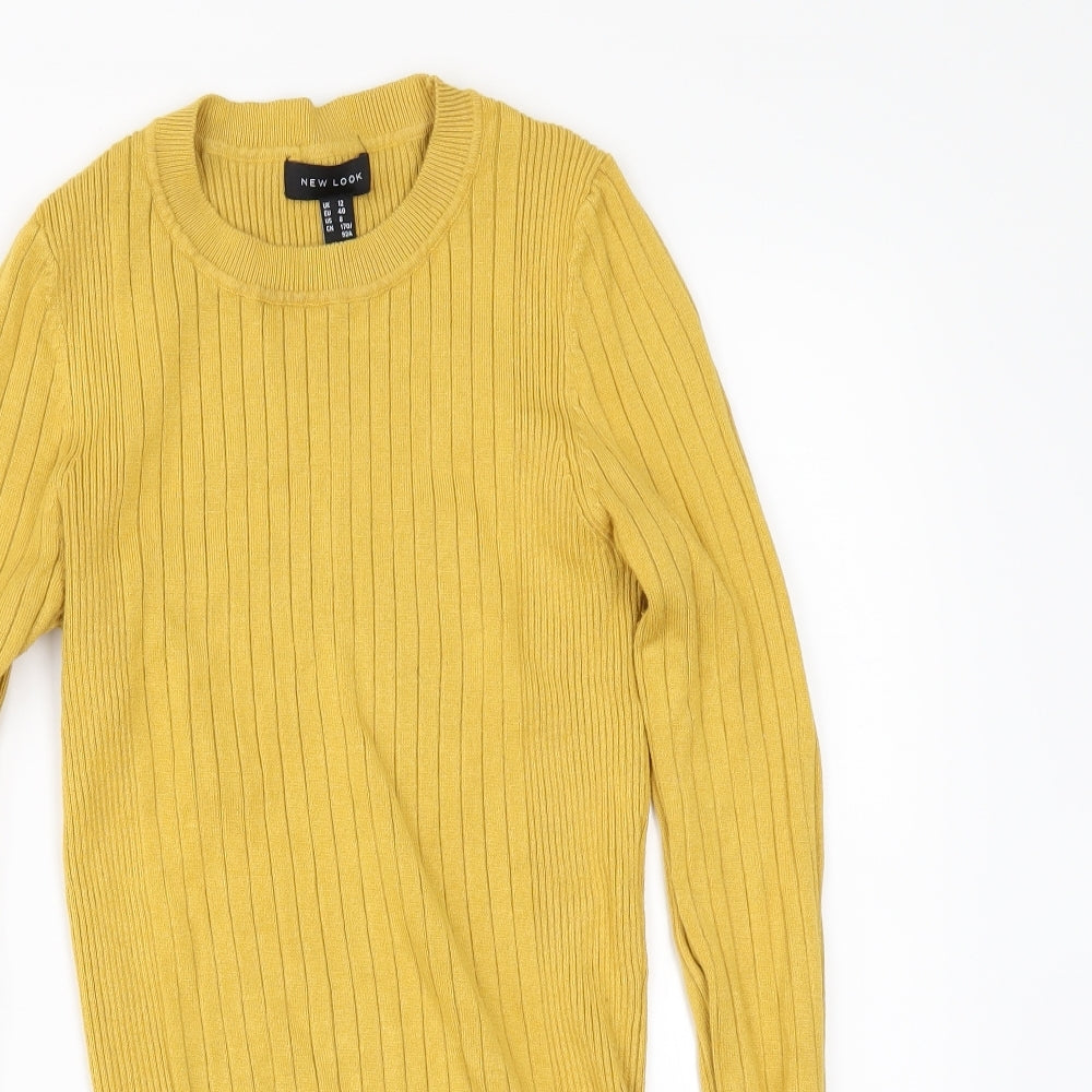 New Look Womens Yellow   Pullover Jumper Size 12