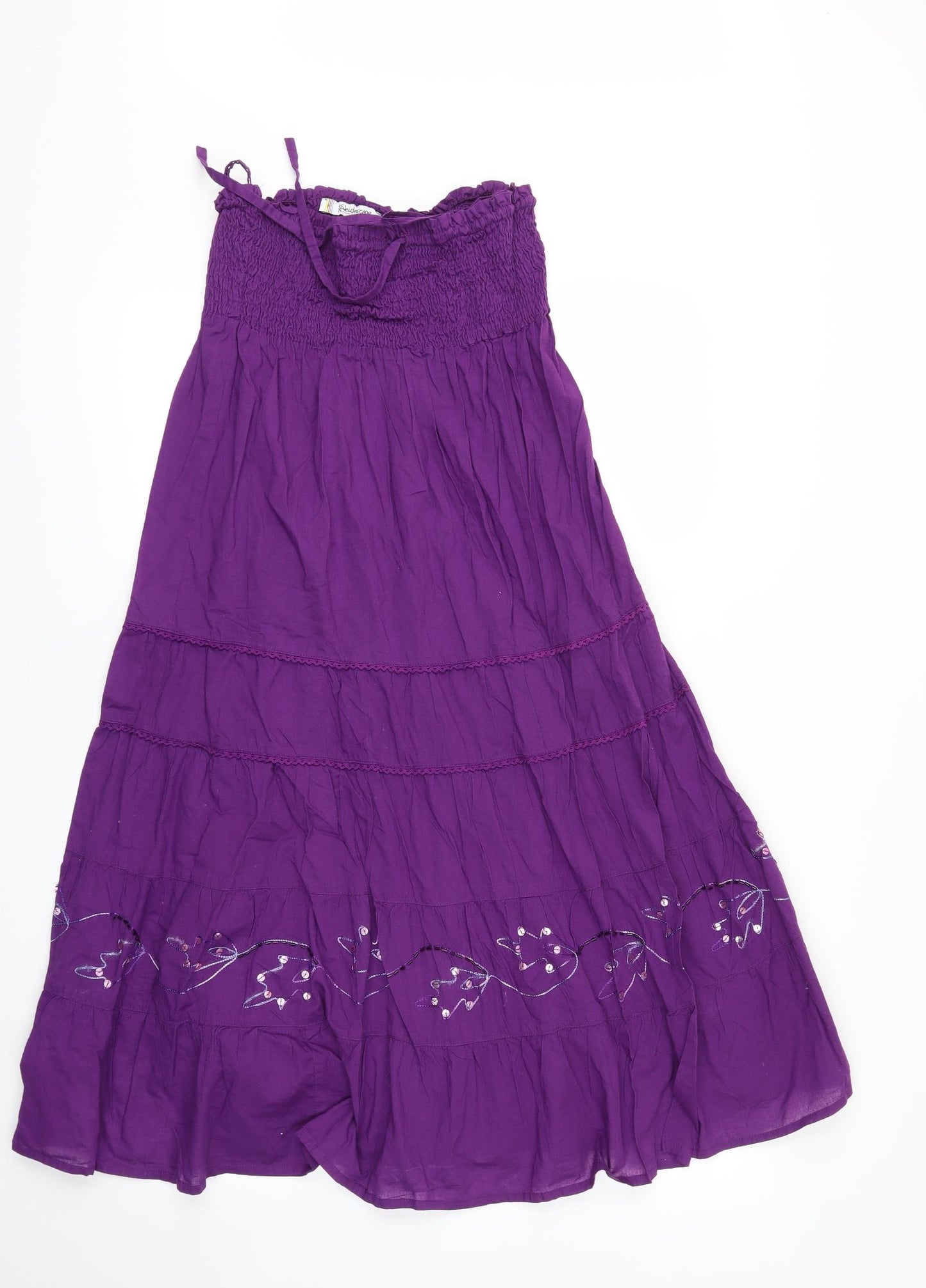 kaleidoscope  Womens Purple Floral  Flare Skirt Size 16  - Stretch waistband